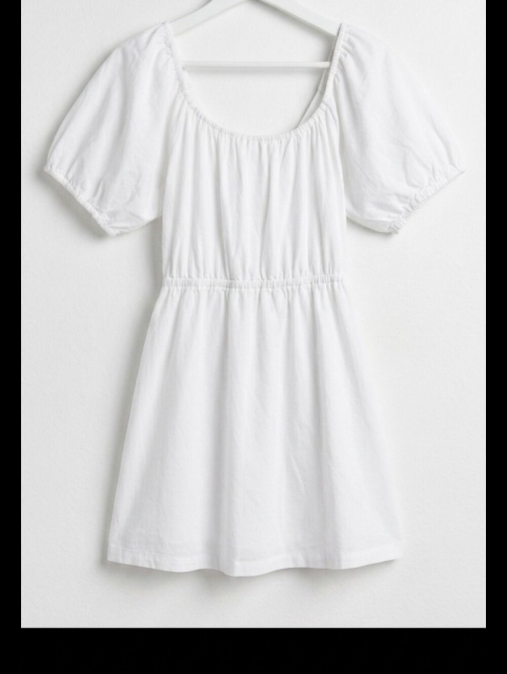 Old Navy Dress Size XXL White Puff Sleeve Tie Back Cut-Out Mini Swing Size XL - Picture 3 of 8